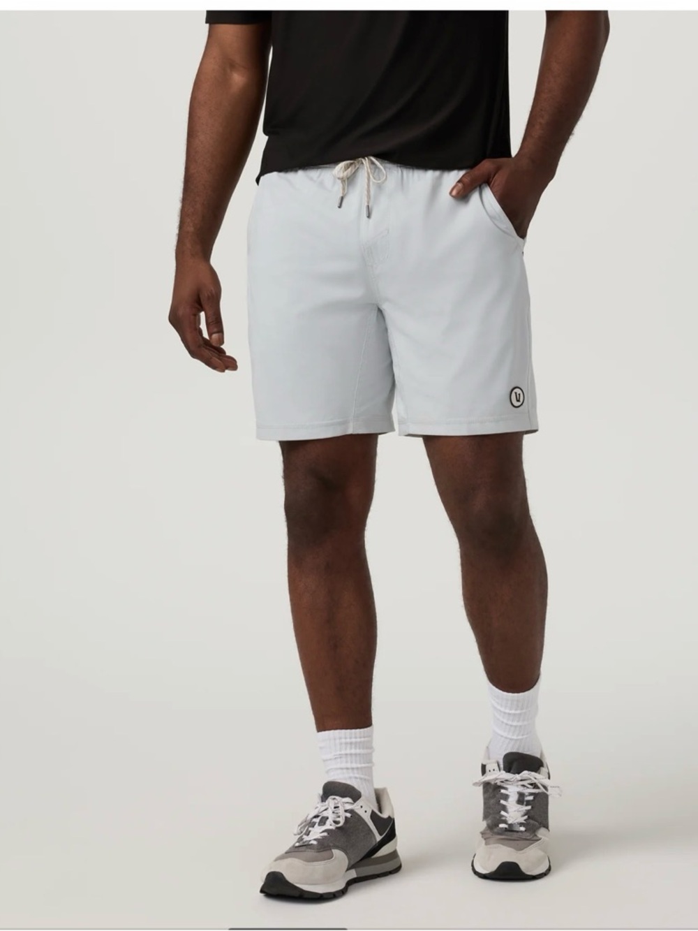 Men’s Vuori Kore Shorts Lined 7" - Sky Grey - Sz M
